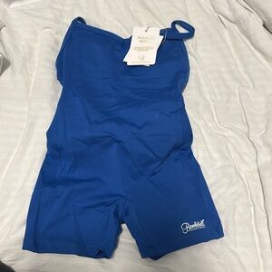 Bombshell Sportswear sculpted short bodysuit Coblat blue size S -NWT